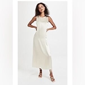 Sablyn Kai Silk Shift Slip Dress in Gardenia - OFF WHITE / CREAM / IVORY